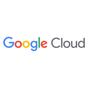 Logo Google Cloud z kolorowym napisem Google i szarym słowem Cloud obok niego
