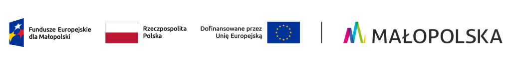 Fundusze Europejskie dla Małopolski - logo Unii Europejskiej i Rzeczpospolitej Polskiej oraz marki Małopolska